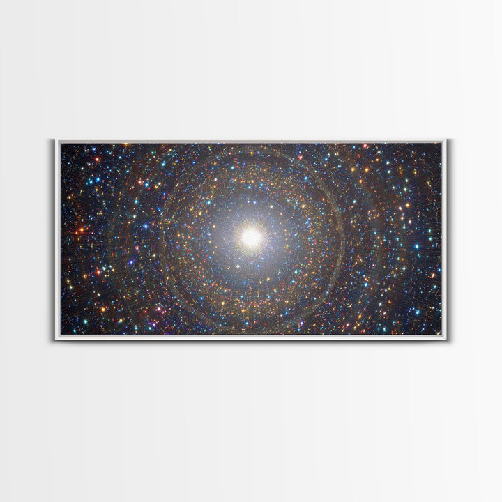 Radiant Cosmic Star Vortex Wall Art, Modern Abstract Art Print, Space Abstract Art, Blue Wall Decor, Gallery Wall Art, Home Office Art
