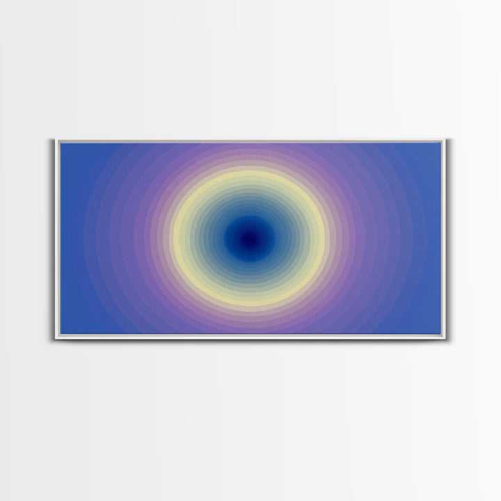 Blue Purple Concentric Circle Wall Art, Modern Abstract Art Print, Soft Geometric Decor, Minimalist Bedroom Poster, Home Decor