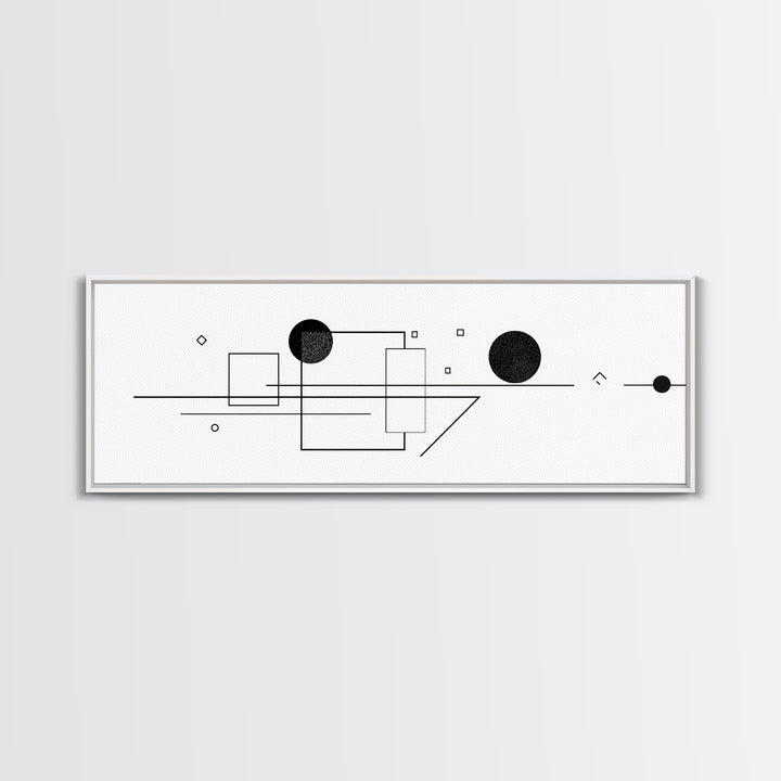 Minimalist Black Line Geometry Wall Art, Midcentury Modern Art Print, Bauhaus Design, Abstract Wall Art, Office Decor Poster