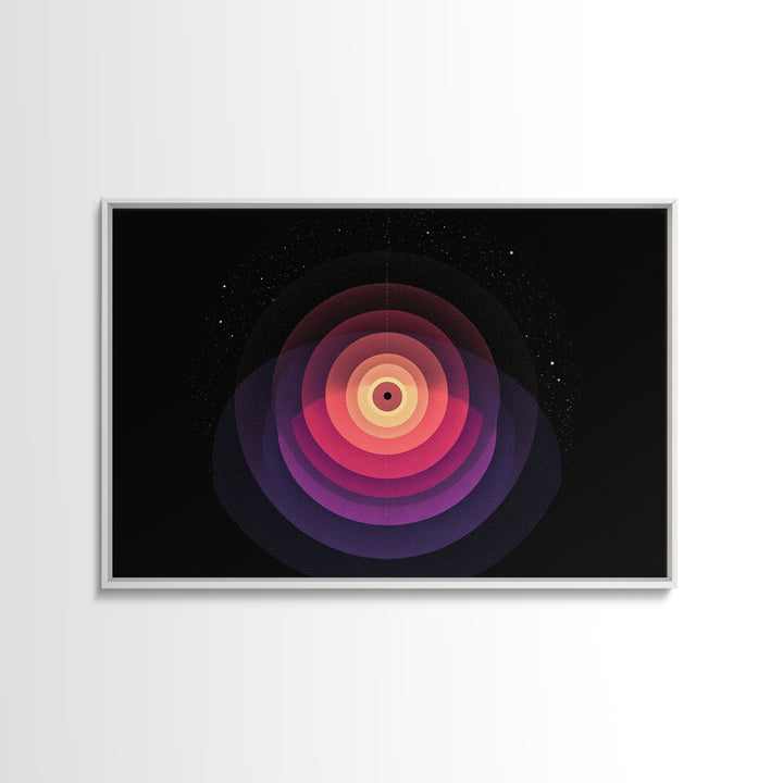 Cosmic Pink Orbital Eye Wall Art, Midcentury Modern Abstract, Space Geometric Poster, Retro Modern Wall Decor Print For Living Room