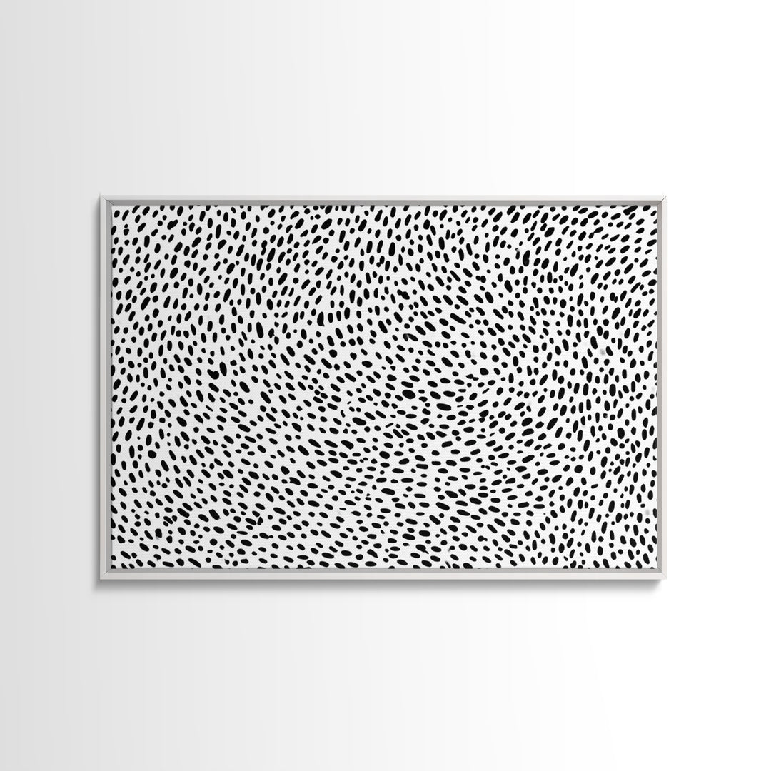 Black White Dash Pattern Wall Art, Minimalist Abstract Art Print, Modern Wall Decor, Scandinavian Modern Home Decor, Office Decor