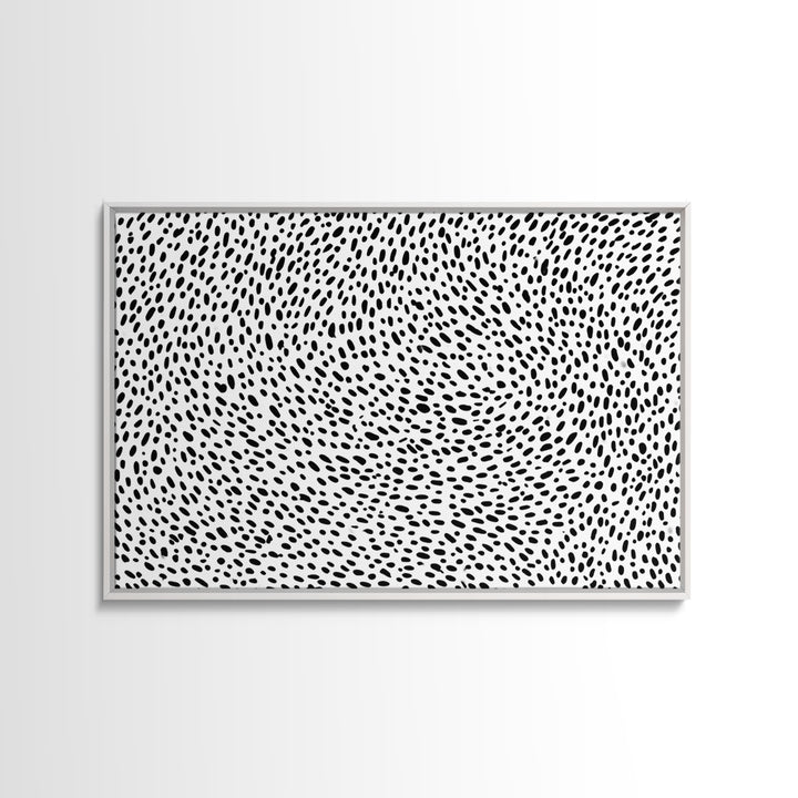 Black White Dash Pattern Wall Art, Minimalist Abstract Art Print, Modern Wall Decor, Scandinavian Modern Home Decor, Office Decor
