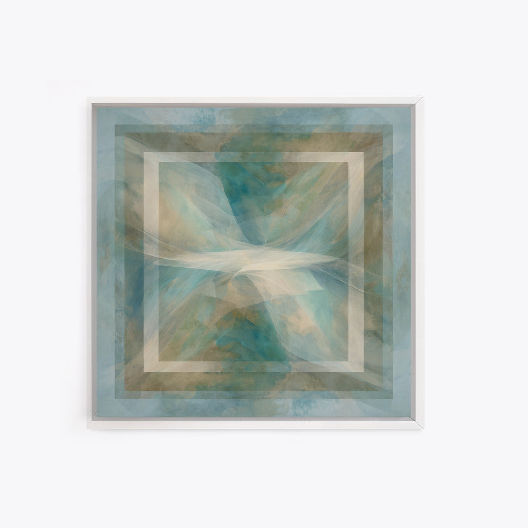 Abstract Breath Waves Canvas Print, Meditation Art, Hanging Wall Art, Living Room Decor, Abstract Art, Stillness, MED-1x1-30