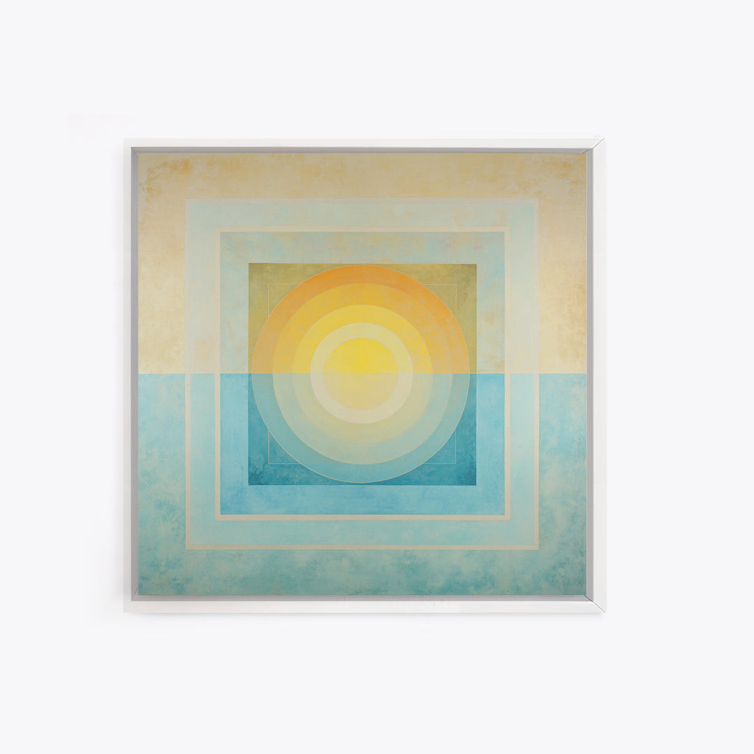 Soft Chakra Color Gradient Without Symbols Overload Canvas Print, Meditation Art, Psychedelic Art, Living Room Decor, Stillness, MED-1x1-34