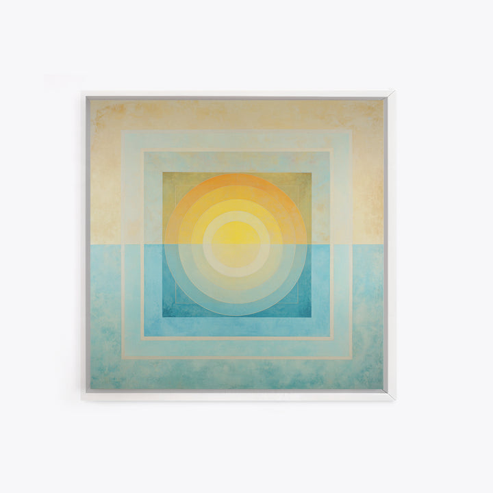 Soft Chakra Color Gradient Without Symbols Overload Canvas Print, Meditation Art, Psychedelic Art, Living Room Decor, Stillness, MED-1x1-34