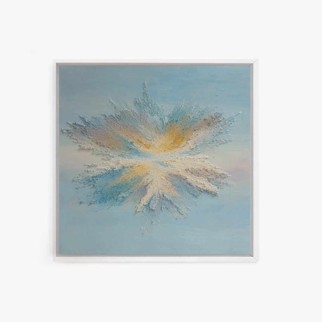 Abstract Breath Waves Framed Canvas Print, Meditation Art, Spiritual Wall Art, Living Room Decor, Abstract Art, Stillness, MED-1x1-6