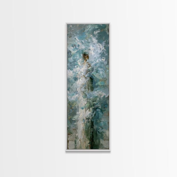 Abstract Breath Waves Canvas Print, Meditation Art, Neutral Decor, Living Room Decor, Fine Art, Stillness, Home Decor, MED-1x3-18