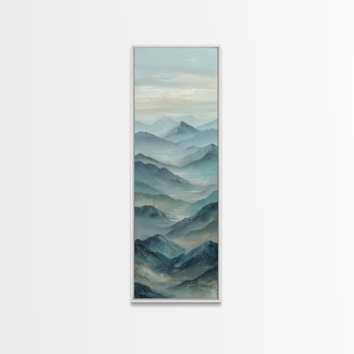Sunrise over Himalayan Style Mountains Canvas Print, Meditation Art, Fine Art Print, Living Room Decor, Fine Art, Stillness, MED-1x3-5
