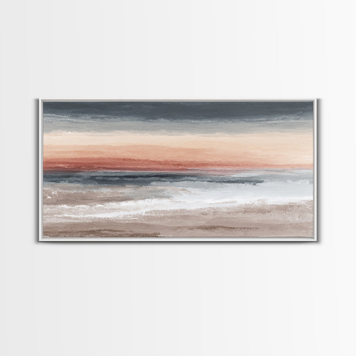 Soft Chakra Color Gradient Without Symbols Overload Canvas Print, Meditation Art, Art Deco, Living Room Decor, Stillness, MED-2x1-54