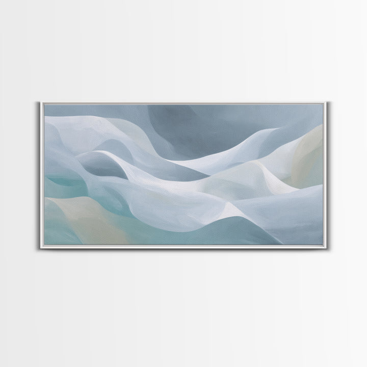 Abstract Breath Waves Canvas Print, Meditation Art, Printable Art, Living Room Decor, Abstract Art, Stillness, Minimalist Art, MED-2x1-74