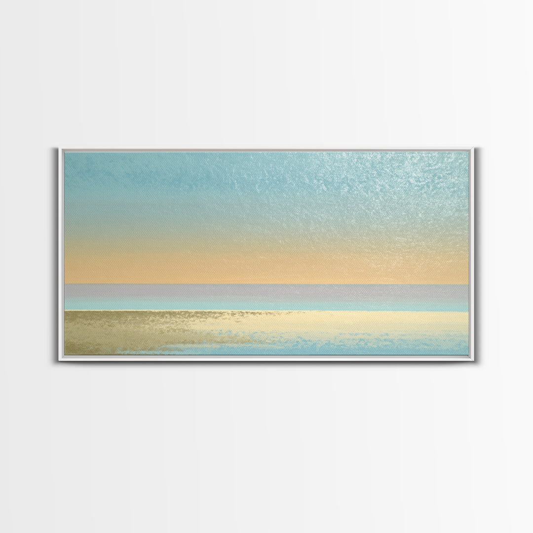 Soft Chakra Color Gradient Without Symbols Overload Canvas Print, Meditation Art, Art Deco, Living Room Decor, Stillness, MED-2x1-78