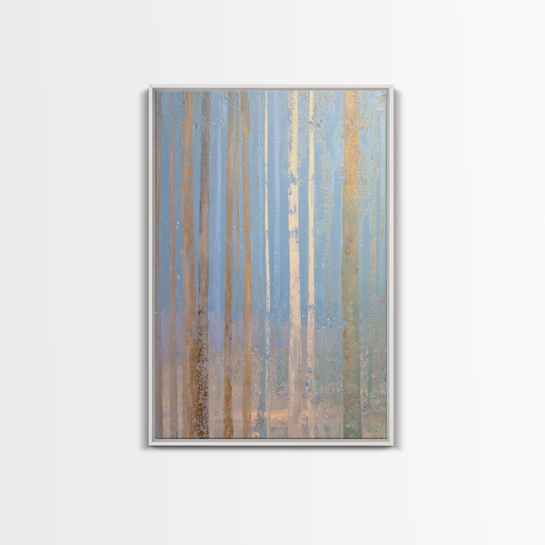 Abstract Breath Waves Framed Canvas Print, Meditation Art, Abstract Art, Living Room Decor, Stillness, Neutral Wall Art, MED-2x3-38