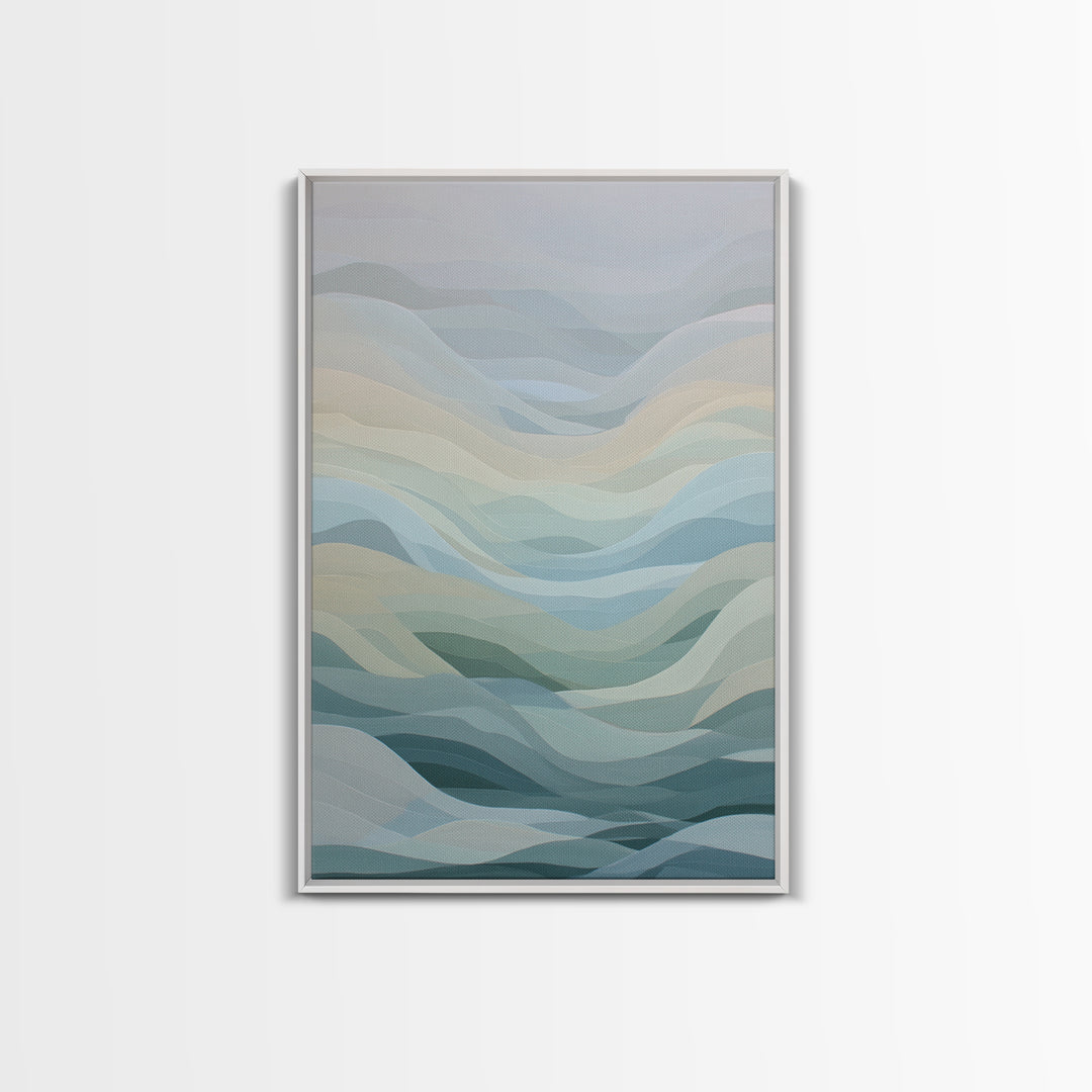 Abstract Breath Waves Canvas Print, Meditation Art, Modern Wall Art, Living Room Decor, Fine Art, Stillness, Buddha Wall Art, MED-2x3-62