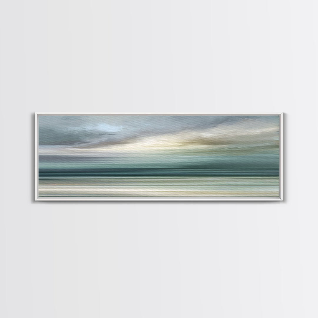 Soft Chakra Color Gradient Without Symbols Overload Canvas Print, Meditation Art, Abstract Wall Art, Living Room Decor, MED-3x1-2