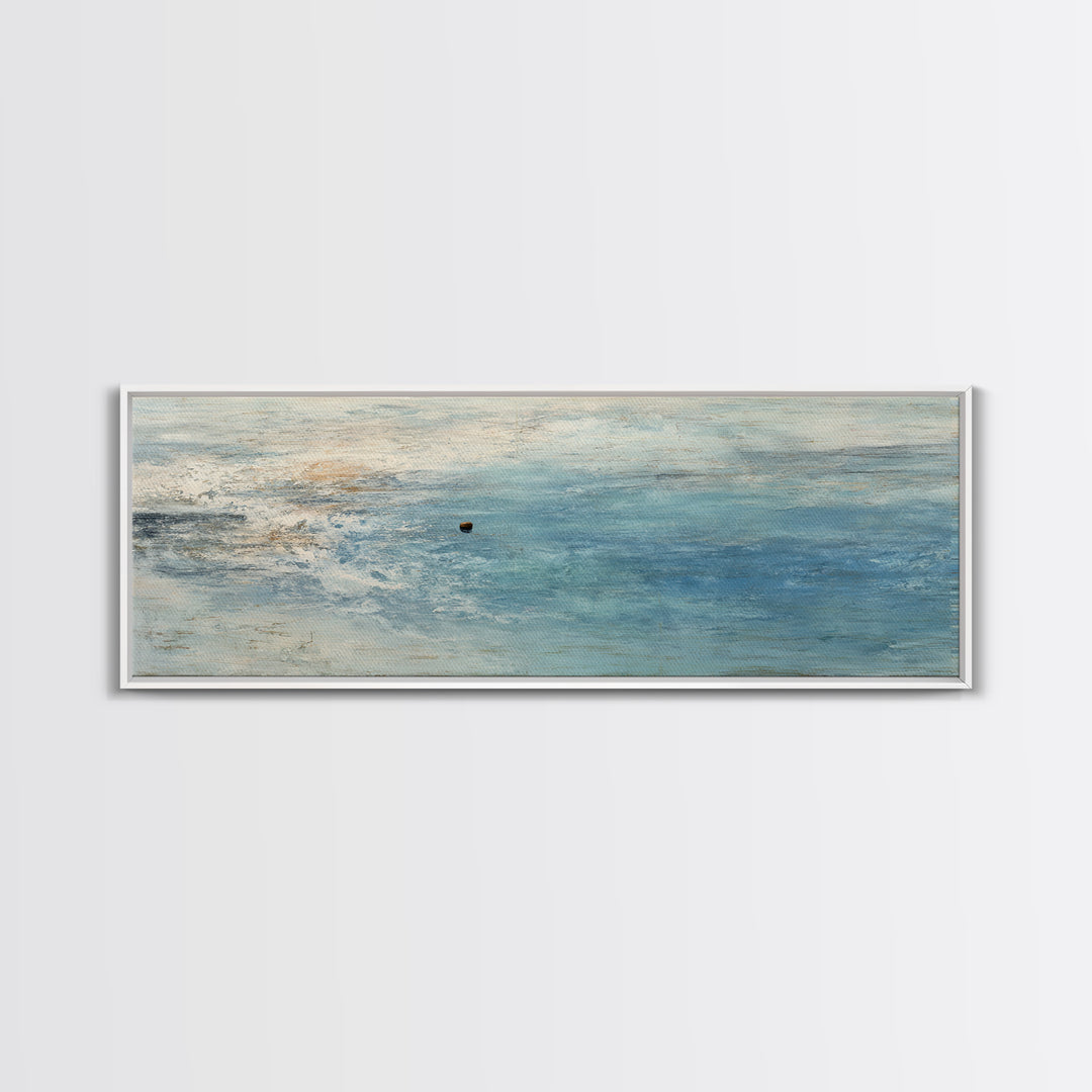 Ocean Horizon with Meditative Stillness Canvas Print, Meditation Art, Modern Wall Art, Living Room Decor, Fine Art, Stillness, MED-3x1-34