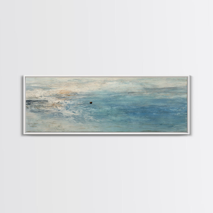 Ocean Horizon with Meditative Stillness Canvas Print, Meditation Art, Modern Wall Art, Living Room Decor, Fine Art, Stillness, MED-3x1-34