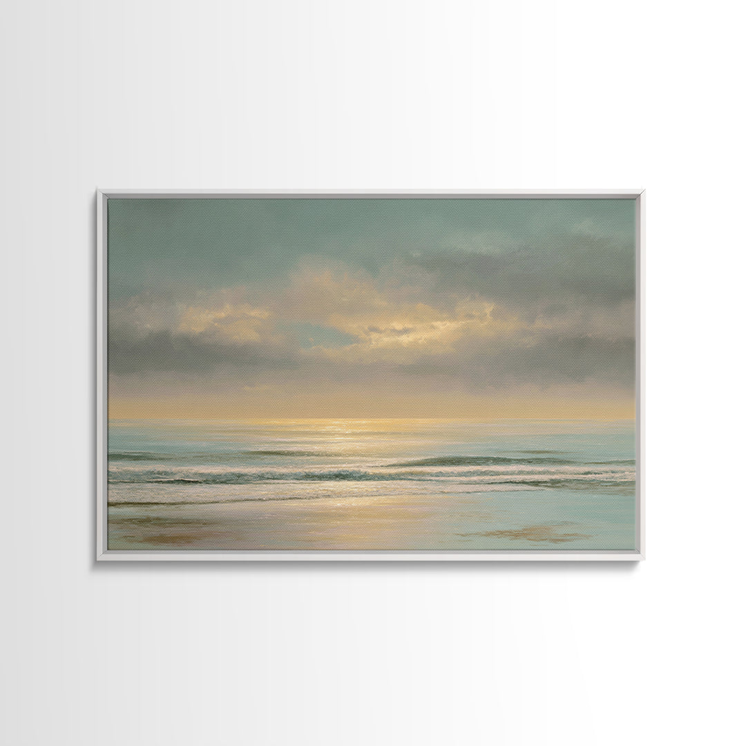 Ocean Horizon with Meditative Stillness Canvas Print, Meditation Art, Zen Home Decor, Living Room Decor, Fine Art, Stillness, MED-3x2-94