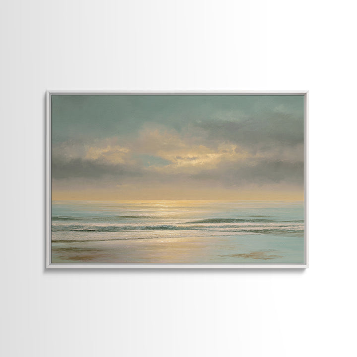 Ocean Horizon with Meditative Stillness Canvas Print, Meditation Art, Zen Home Decor, Living Room Decor, Fine Art, Stillness, MED-3x2-94