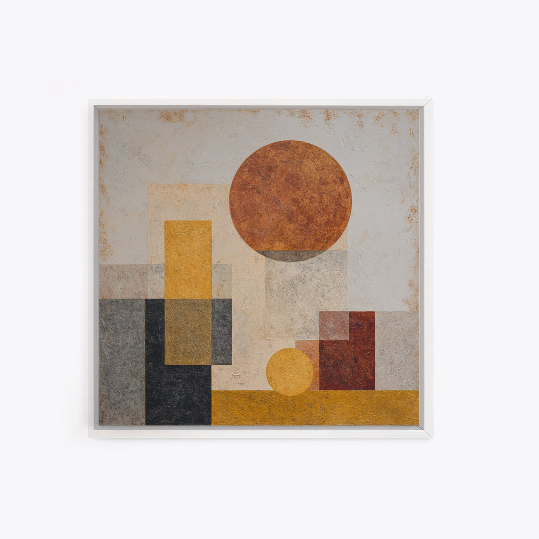 Simple Geometric Sun Canvas Print, Minimalist Art, Boho, Living Room Decor, Abstract Art, Minimal, Abstract Painting, MIN-1x1-15