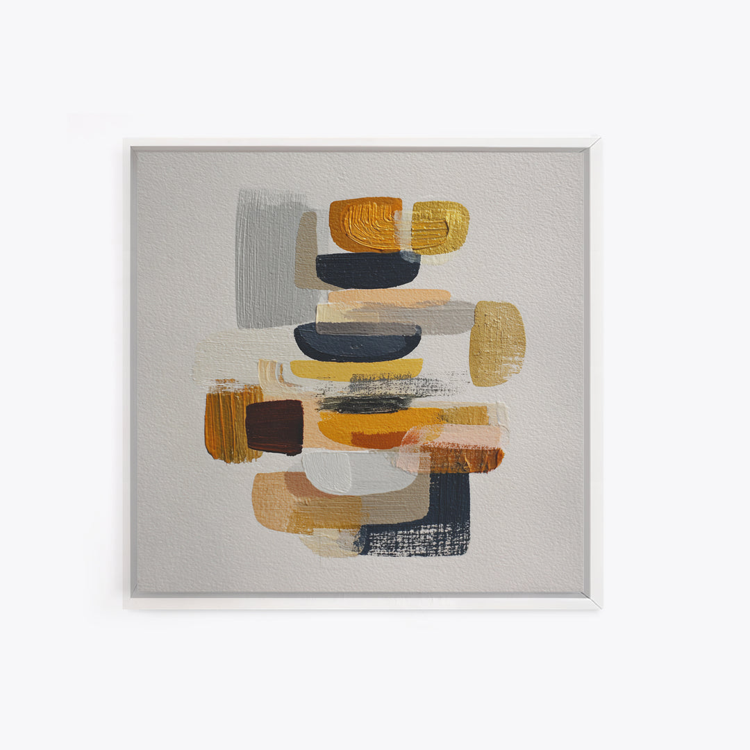 Quiet Stone Stack Canvas Print, Minimalist Art, Printable Art, Living Room Decor, Abstract Art, Minimal, Neutral Decor, MIN-1x1-35