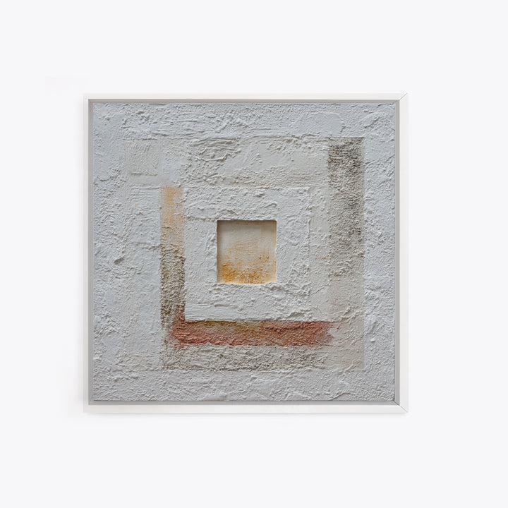 White on White Plaster Texture Study Framed Canvas Print, Minimalist Art, Room Decor, Living Room Decor, Fine Art, Minimal, MIN-1x1-40