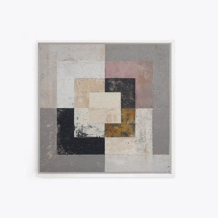 Calm Rectangle Composition Framed Canvas Print, Minimalist Art, Art, Living Room Decor, Fine Art, Minimal, Canvas Tote Bag, MIN-1x1-48