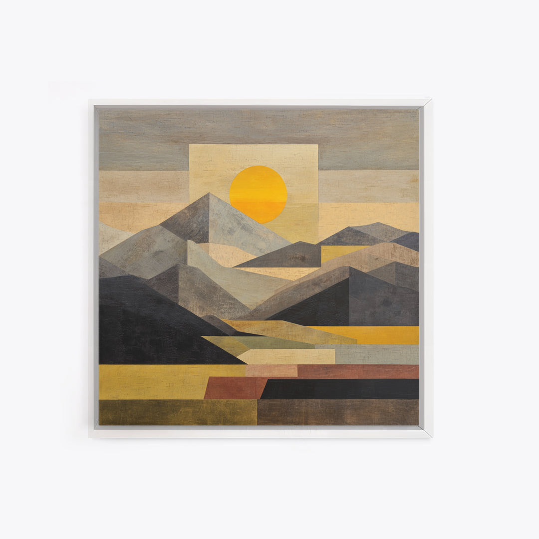 Thin Line Mountain Framed Canvas Print, Minimalist Art, Fine Art Print, Living Room Decor, Fine Art, Minimal, Wall Decor, MIN-1x1-74
