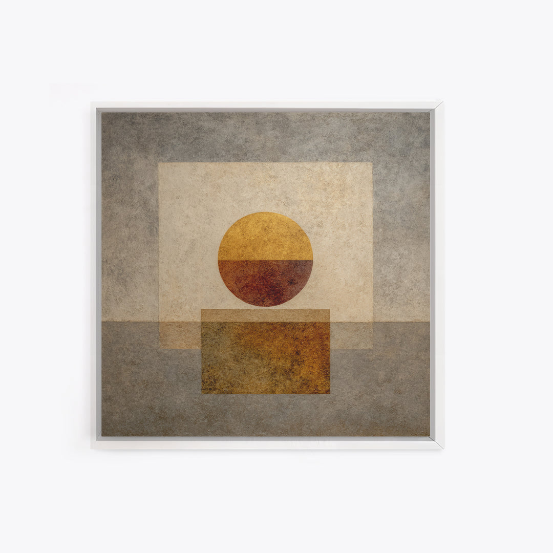 Minimal Moon over a Pale Ocean Canvas Print, Minimalist Art, Art, Living Room Decor, Oil Painting, Minimal, Canvas Tote Bag, MIN-1x1-81