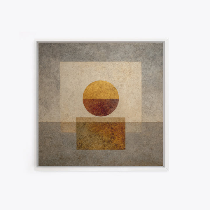 Minimal Moon over a Pale Ocean Canvas Print, Minimalist Art, Art, Living Room Decor, Oil Painting, Minimal, Canvas Tote Bag, MIN-1x1-81