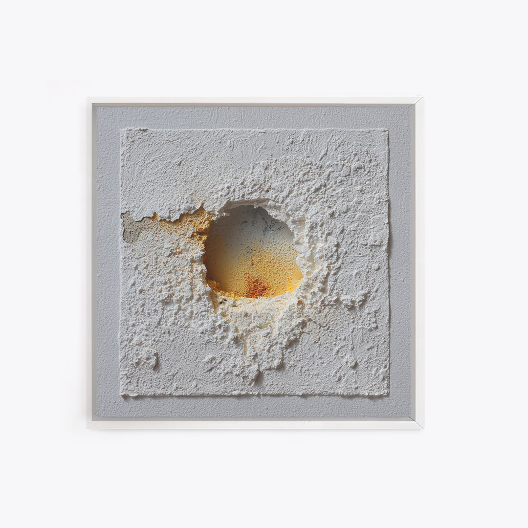 White on White Plaster Texture Study Framed Canvas Print, Minimalist Art, Minimalist Decor, Living Room Decor, Minimal, MIN-1x1-88