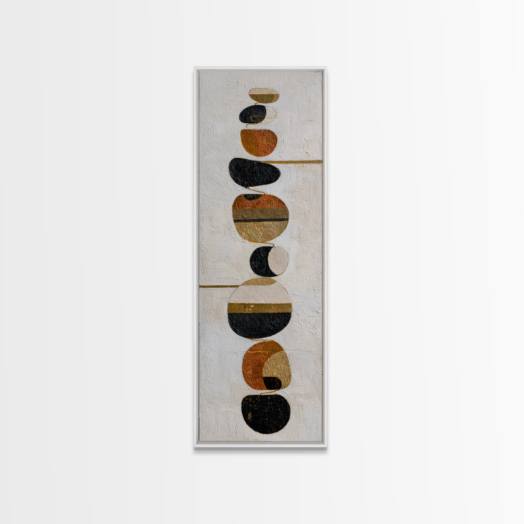 Small Black Bird Crossing White Space Framed Canvas Print, Minimalist Art, Large Wall Art, Living Room Decor, Fine Art, Minimal, MIN-1x3-19