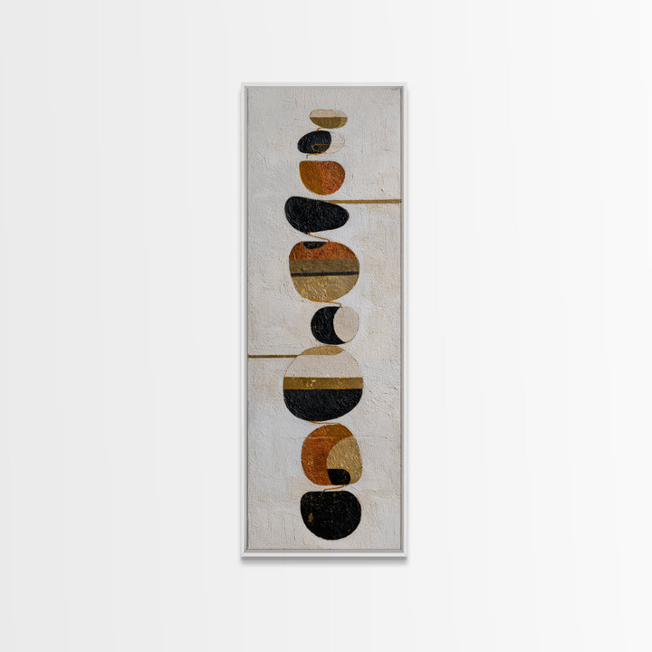 Small Black Bird Crossing White Space Framed Canvas Print, Minimalist Art, Large Wall Art, Living Room Decor, Fine Art, Minimal, MIN-1x3-19