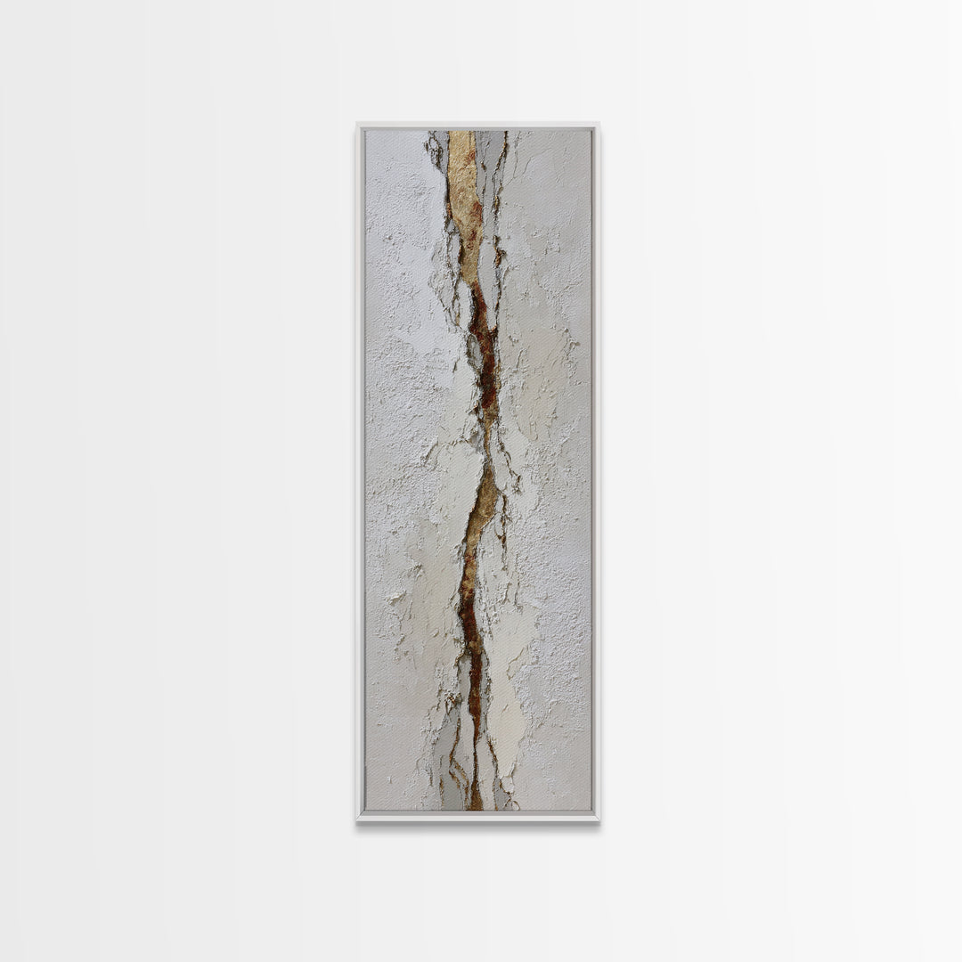 White on White Plaster Texture Study Canvas Print, Minimalist Art, Wall Decor, Living Room Decor, Minimal, Abstract Art, MIN-1x3-28