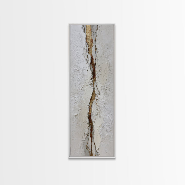 White on White Plaster Texture Study Canvas Print, Minimalist Art, Wall Decor, Living Room Decor, Minimal, Abstract Art, MIN-1x3-28