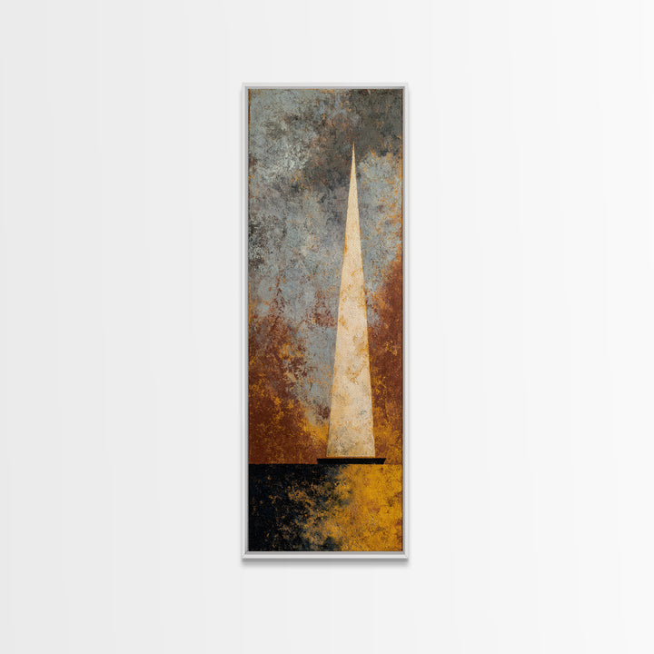 Tiny Sailboat under Open Sky Framed Canvas Print, Minimalist Art, Fine Art Print, Living Room Decor, Fine Art, Minimal, MIN-1x3-50
