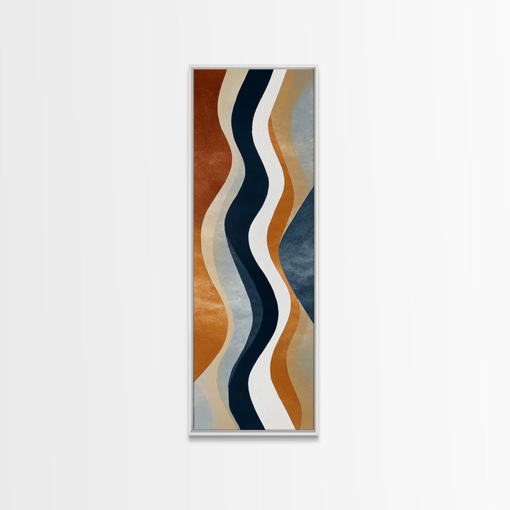 Minimal Abstract Wave Line Canvas Print, Minimalist Art, Large Wall Art, Living Room Decor, Minimal, Japanese Wall Art, MIN-1x3-73