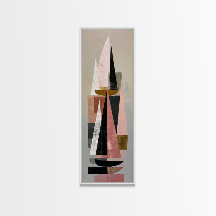 Tiny Sailboat under Open Sky Framed Canvas Print, Minimalist Art, Fine Art Print, Living Room Decor, Fine Art, Minimal, MIN-1x3-74