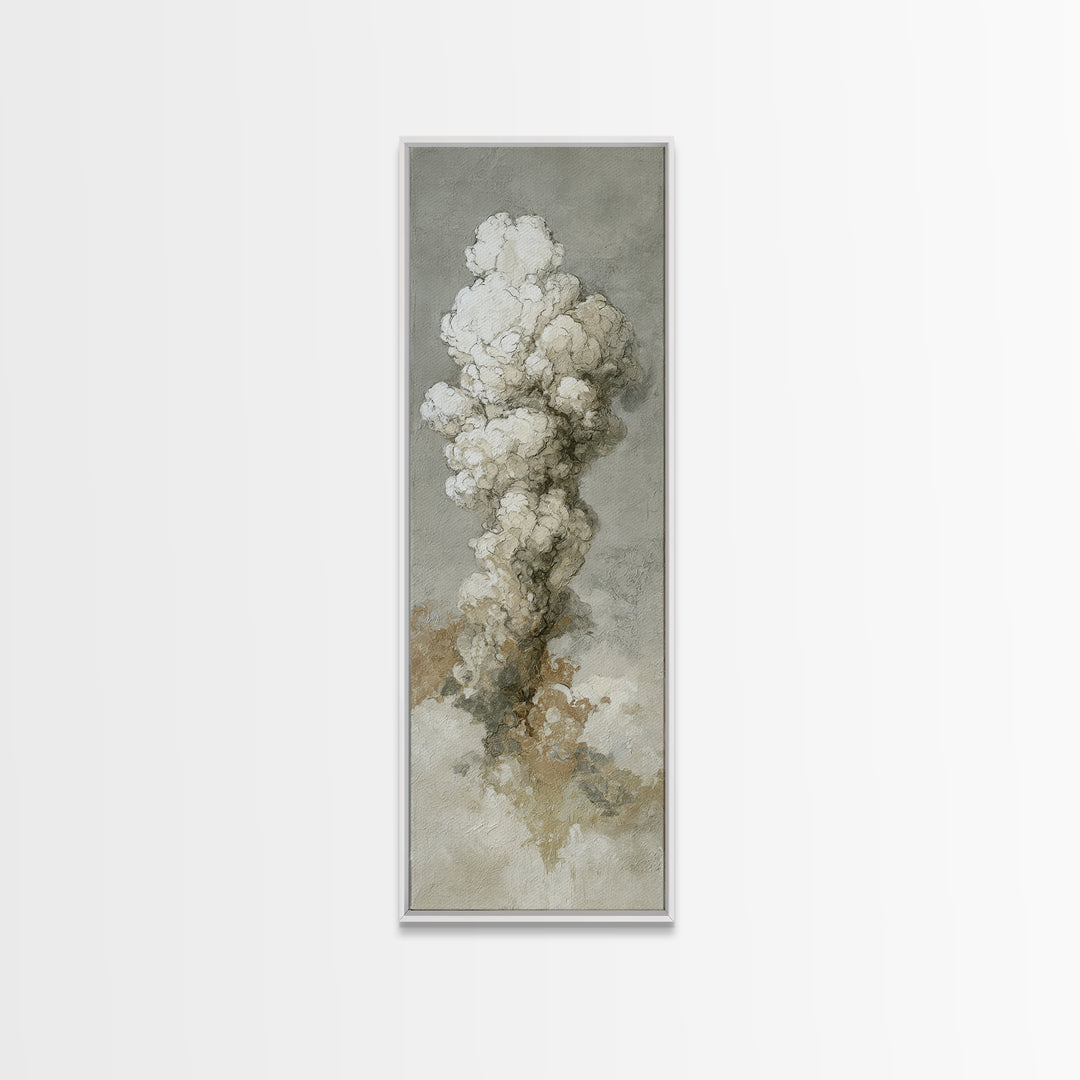 Small Cloud Study Canvas Print, Minimalist Art, Living Room Decor, Minimal, Modern Decor, Fine Art Print, Statement Artwork, MIN-1x3-81