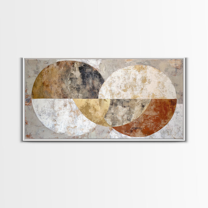 Two Overlapping Organic Shapes Framed Canvas Print, Minimalist Art, Home Decor, Living Room Decor, Abstract Art, Minimal, MIN-2x1-15