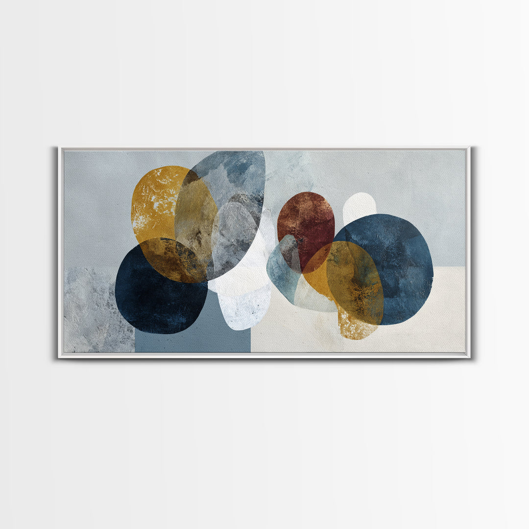 Two Overlapping Organic Shapes Canvas Print, Minimalist Art, Digital Print, Living Room Decor, Abstract Art, Minimal, MIN-2x1-63