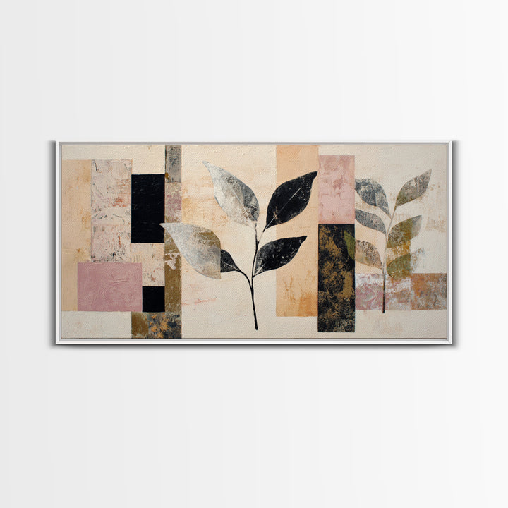 Minimal Branch Silhouette Canvas Print, Minimalist Art, Modern Wall Art, Living Room Decor, Fine Art, Minimal, MIN-2x1-71