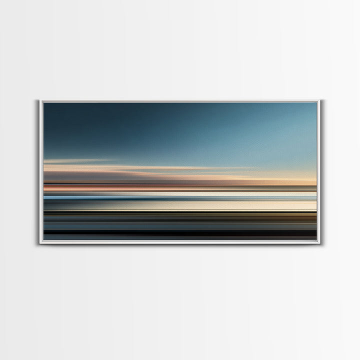 Simple Blue Horizon Canvas Print, Minimalist Art, Printable Wall Art, Living Room Decor, Fine Art, Minimal, Abstract Wall Art, MIN-2x1-74