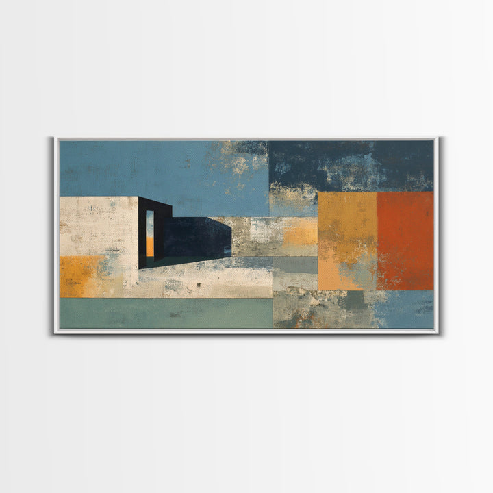 Monochrome Arch and Shadow Composition Canvas Print, Minimalist Art, Abstract Art, Living Room Decor, Fine Art, Minimal, MIN-2x1-76
