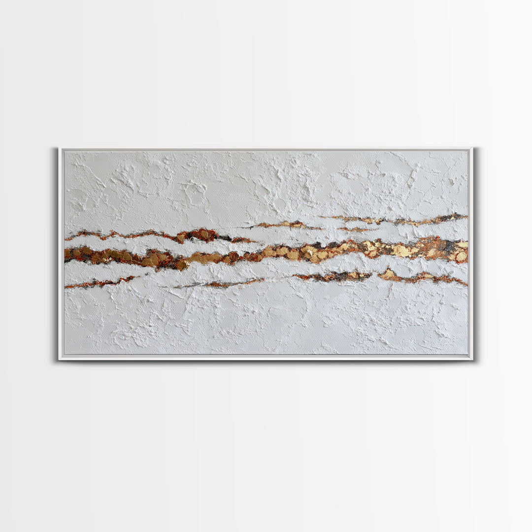 White on White Plaster Texture Study Framed Canvas Print, Minimalist Art, Digital Print, Living Room Decor, Fine Art, Minimal, MIN-2x1-84