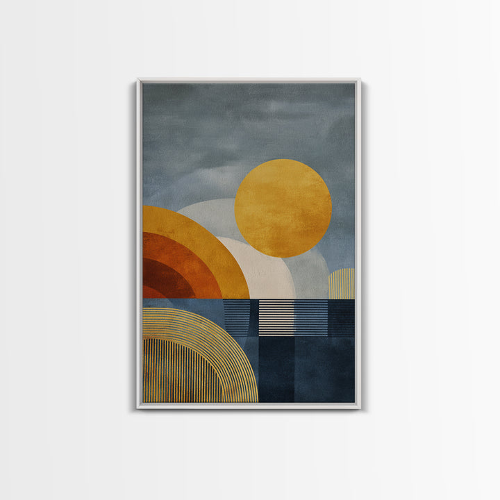 Simple Geometric Sun Canvas Print, Minimalist Art, Digital Prints, Living Room Decor, Abstract Art, Minimal, Printable Art, MIN-2x3-23