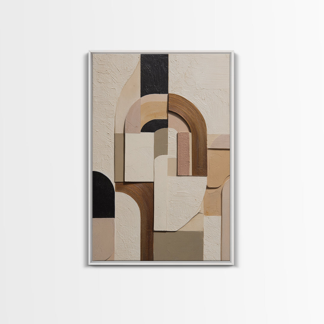 Two Overlapping Organic Shapes Canvas Print, Minimalist Art, Home Decor, Living Room Decor, Abstract Art, Minimal, Movie Poster, MIN-2x3-27