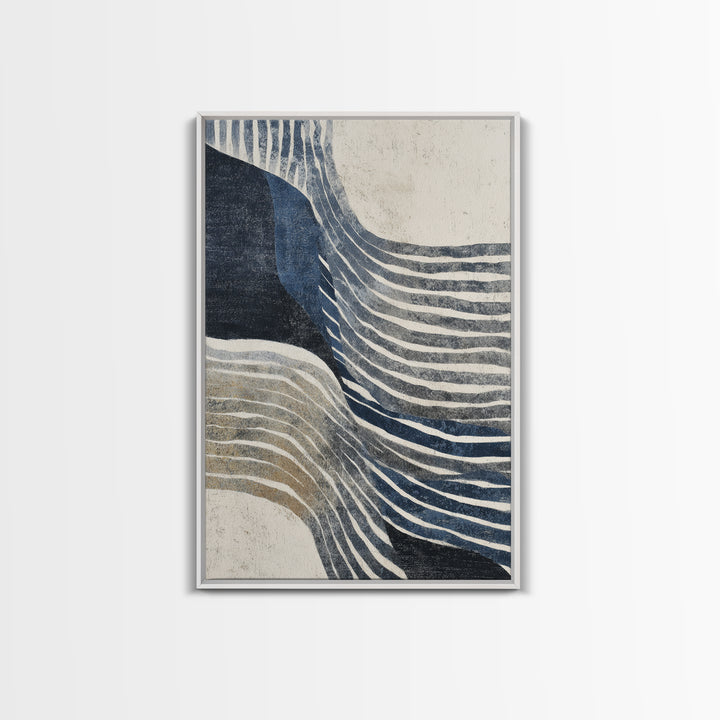 Minimal Abstract Wave Line Canvas Print, Minimalist Art, Large Wall Art, Living Room Decor, Minimal, Japanese Wall Art, MIN-2x3-45