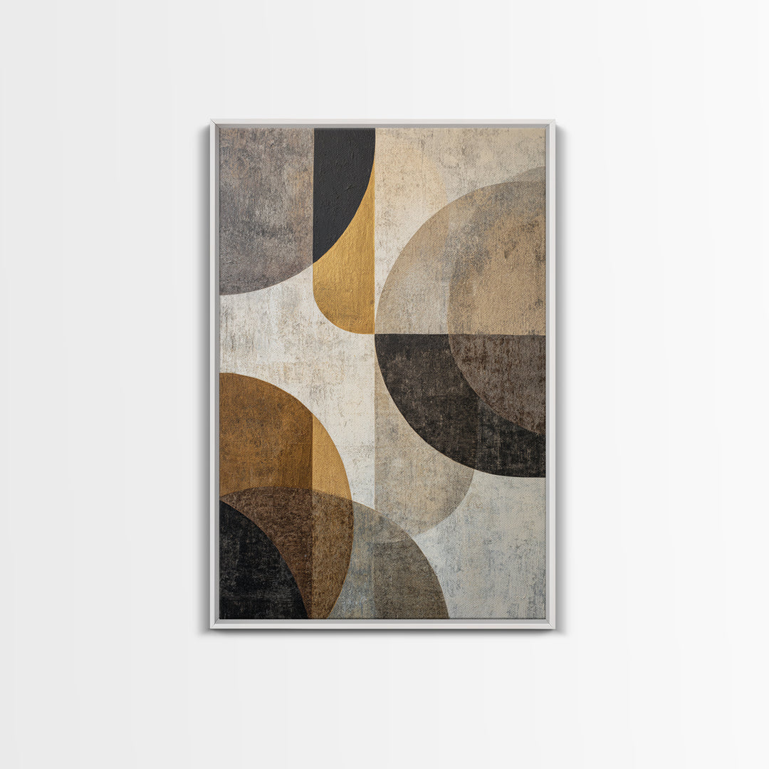 Single Gold Line Curve on Charcoal Canvas Print, Minimalist Art, Movie Poster, Living Room Decor, Abstract Art, Minimal, MIN-2x3-49