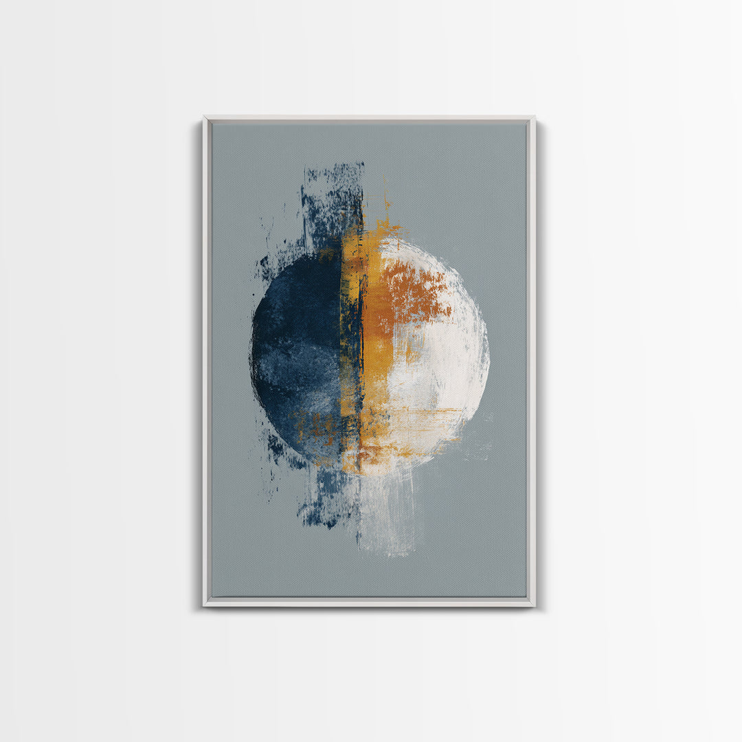 Single Brushstroke Circle Canvas Print, Minimalist Art, Wall Decor, Living Room Decor, Fine Art, Minimal, Abstract Art, MIN-2x3-54
