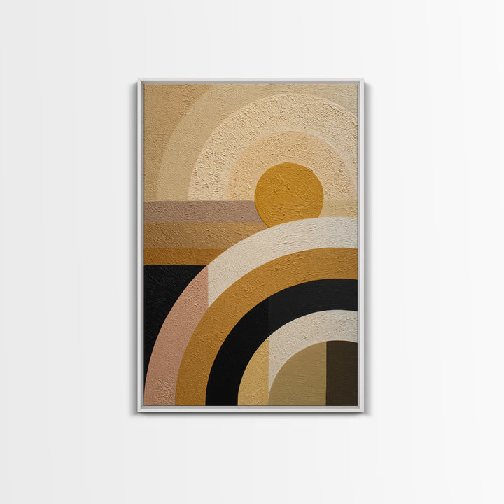 Simple Geometric Sun Canvas Print, Minimalist Art, Black Art, Living Room Decor, Fine Art, Minimal, Minimalist Wall Art, MIN-2x3-71